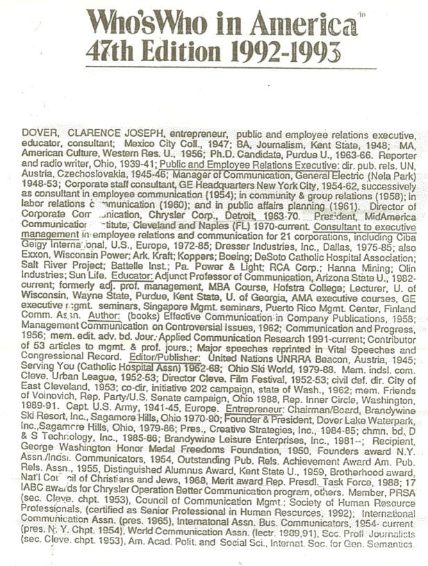 Who's Who in America, 1992-1993 edition page.